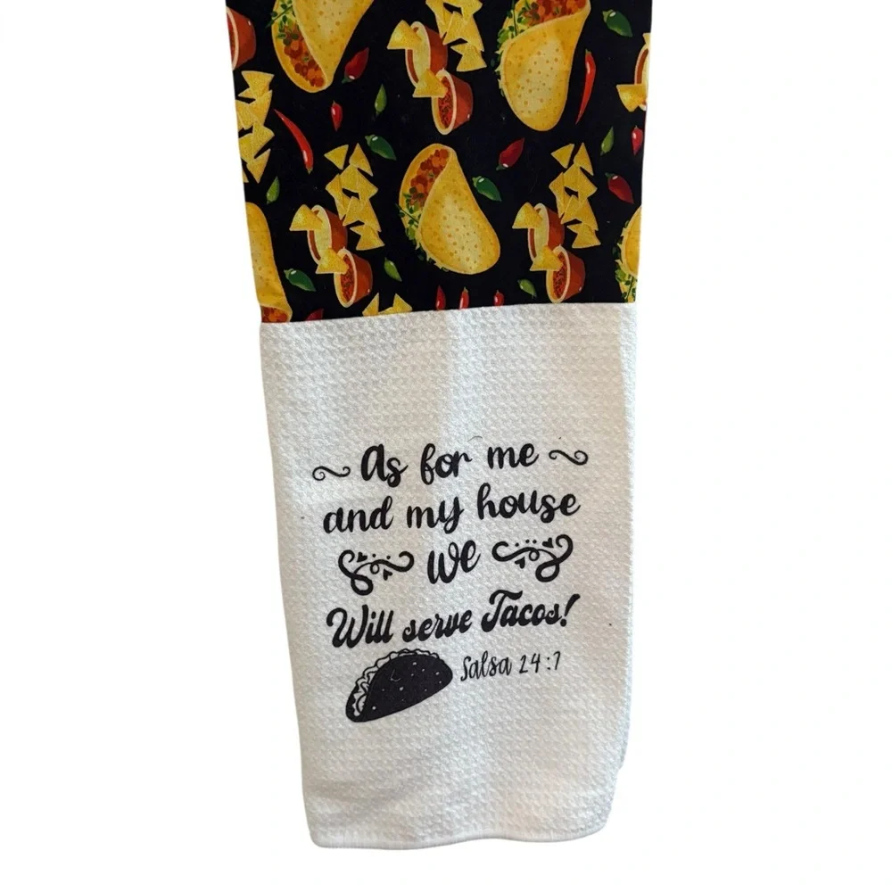 Taco Table Runner 64” Funny Kitchen Decor “Roses Are Red” & “Serve Tacos 24:7”‎
